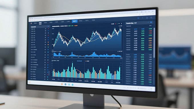 MetaTrader charts on a desktop monitor